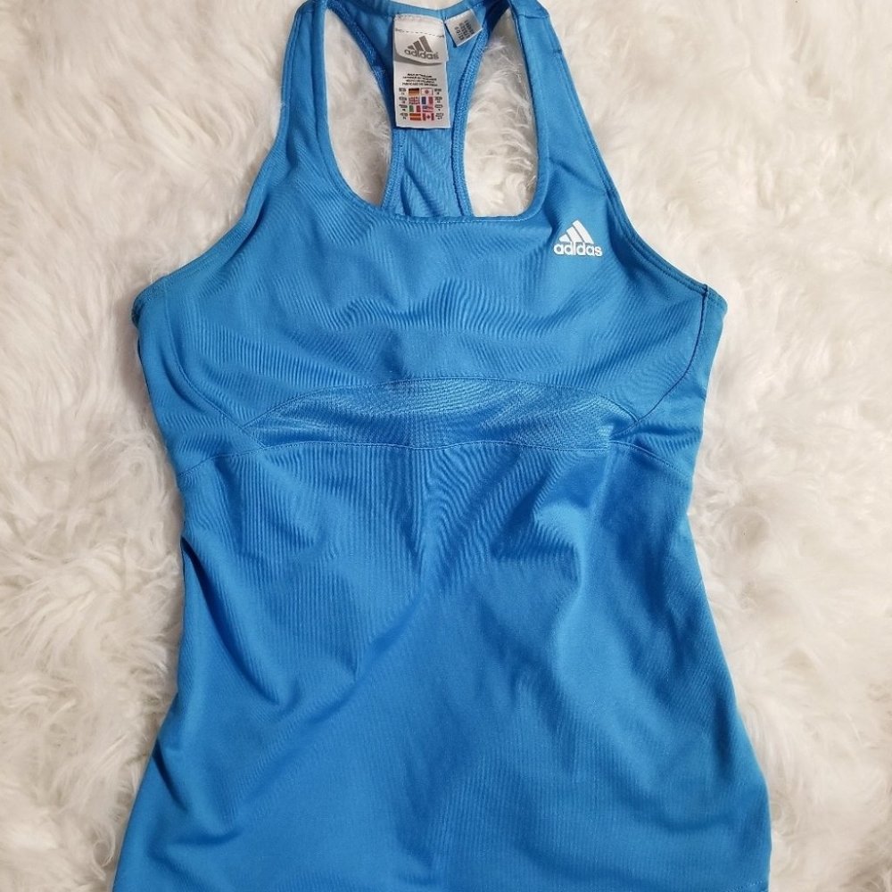 adidas Women's Bright Blue Racerback Tank Top